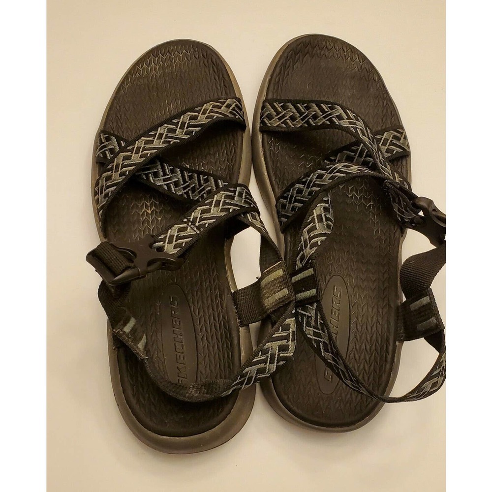 Skechers sandals Mens Black Size 11 and half Size Tag Missing